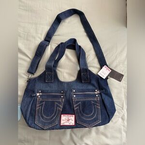True Religion Blue Denim Women's Satchel Shoulder Bag